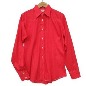 Vintage Women's Western Shirt Size S Red 60's Pointed Collar Yoke Prior Denver